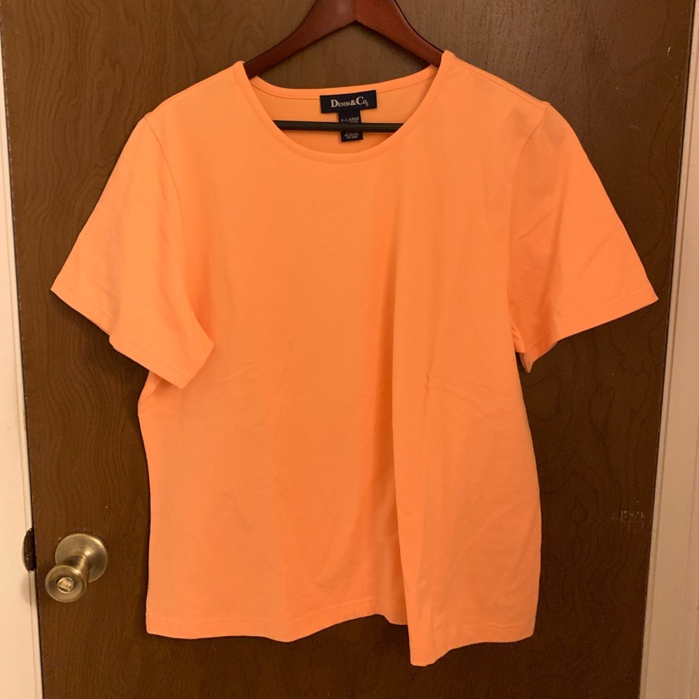 Denim&Co Orange Tee
